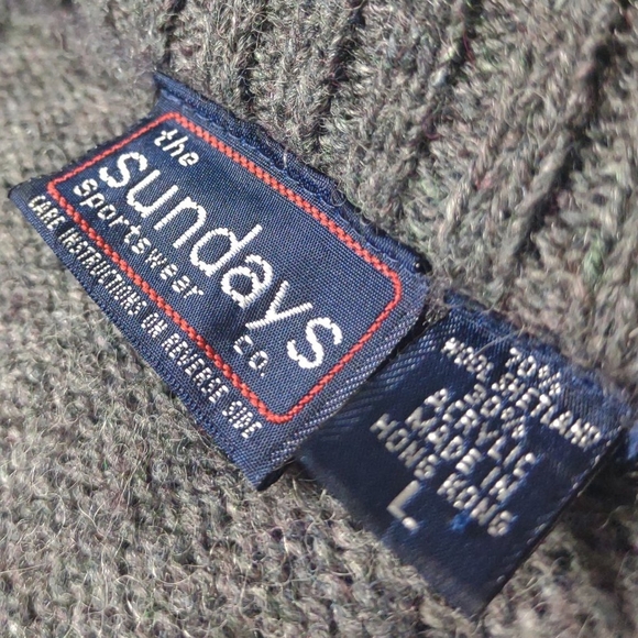 VINTAGE CREWNECK SWEATER WOOL BLEND KNIT PATTERN PLAID MULTICOLOR 80s 90s - Picture 4 of 7